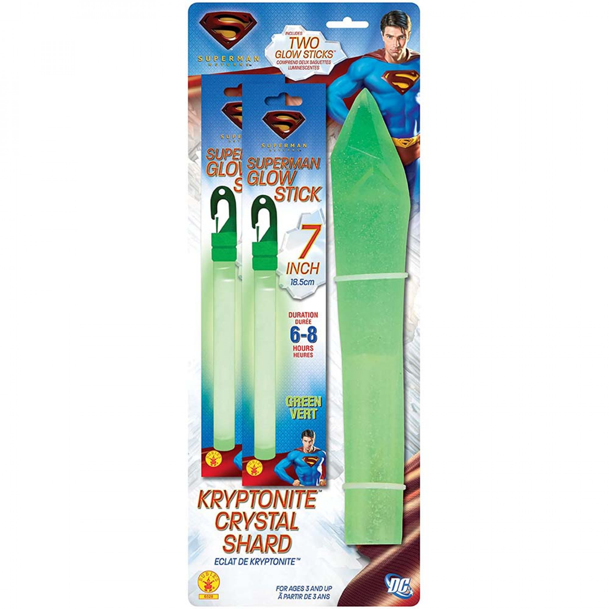 DC Comics Superman Kryptonite Crystal Shard Glow Sticks